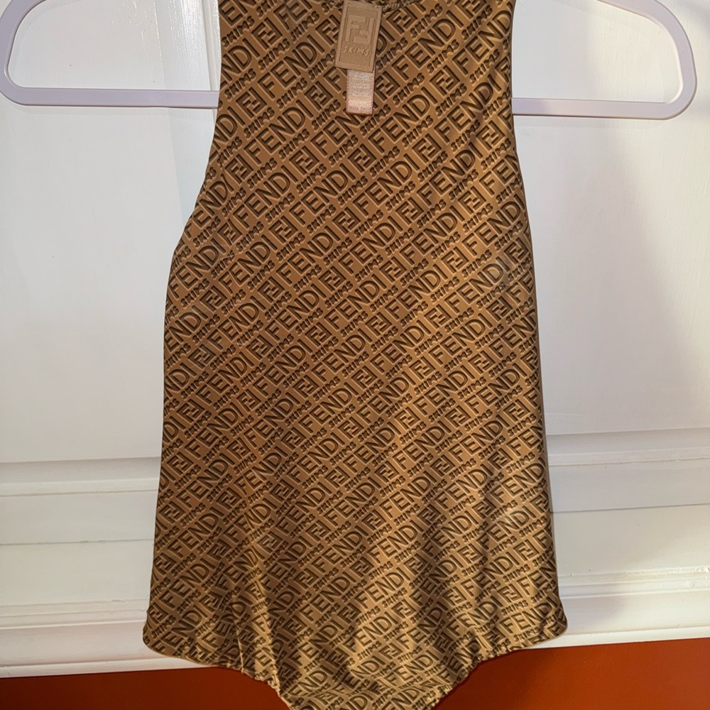 FENDIxSKIMS brown bodysuit